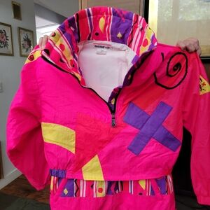 Vintage Retro Neon Obermeyer Ski Shell Jacket